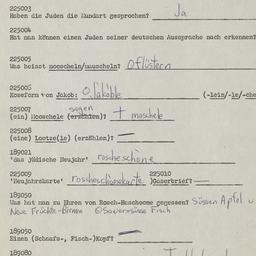 Western questionnaire, answ...