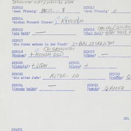 Western questionnaire, answ...