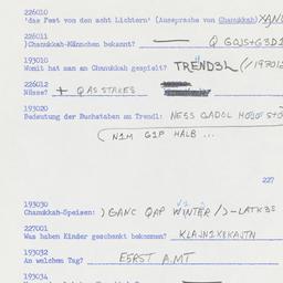 Western questionnaire, answ...