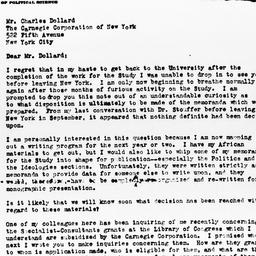 Letter from Ralph J. Bunche...