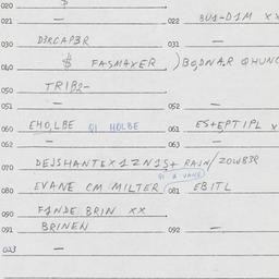 Eastern questionnaire, answ...