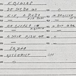 Eastern questionnaire, answ...
