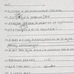 Eastern questionnaire, answ...