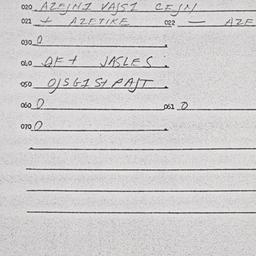 Eastern questionnaire, answ...
