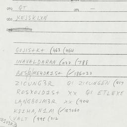 Eastern questionnaire, answ...