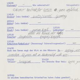 Western questionnaire, answ...