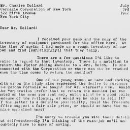 Letter from Ruth Moulik to ...