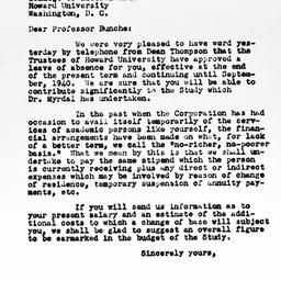 Letter from Charles Dollard...