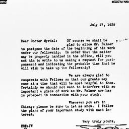 Letter from Edwin R. Embree...