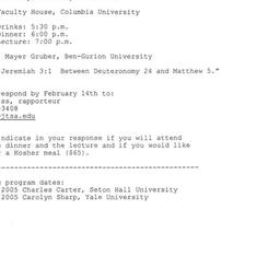 Announcements, 2005-03-30. ...