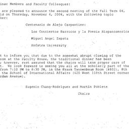 Announcements, 2004-11-04. ...