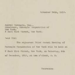 Board Meeting, 12/06/1913