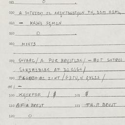 Eastern questionnaire, answ...
