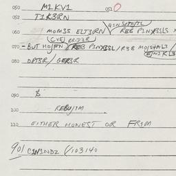 Eastern questionnaire, answ...