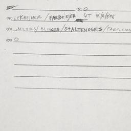 Eastern questionnaire, answ...