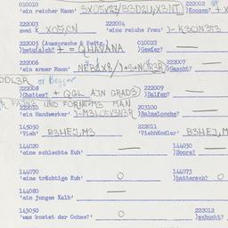Western questionnaire, answ...