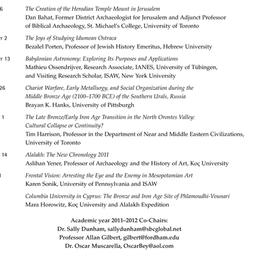 Schedules, The Ancient Near...