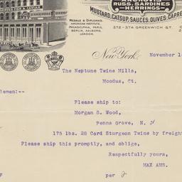 Max Ams, letter