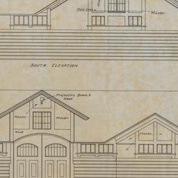 Barn south, east elevations