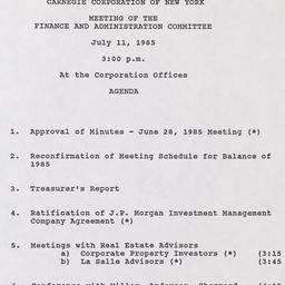 Meeting of the Finance and ...