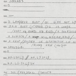 Eastern questionnaire, answ...