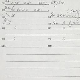 Eastern questionnaire, answ...