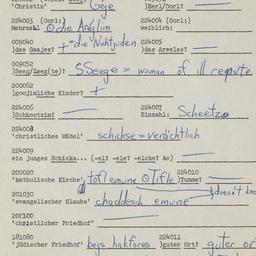 Western questionnaire, answ...