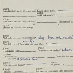 Western questionnaire, answ...