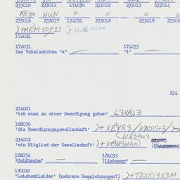 Western questionnaire, answ...