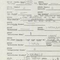 Western questionnaire, answ...