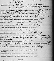 Carnegie Church Organs, Has...