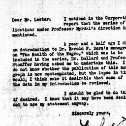 Letter from Michael M. Davi...