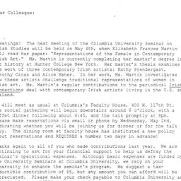 Announcements, 2001-05-04. ...