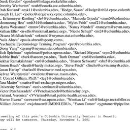 Announcements, 2001-11-08. ...