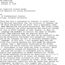 Announcements, 2001-10-04. ...