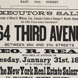 Executor's sale by orde...