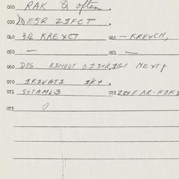 Eastern questionnaire, answ...