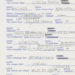 Western questionnaire, answ...