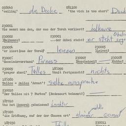 Western questionnaire, answ...