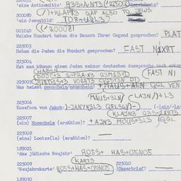 Western questionnaire, answ...