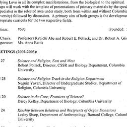 Schedules, Science and Reli...