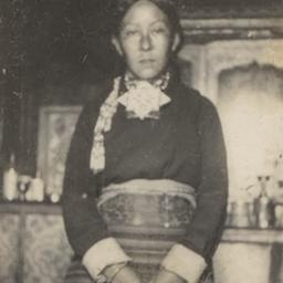 Tibetan woman in Lhasa wear...