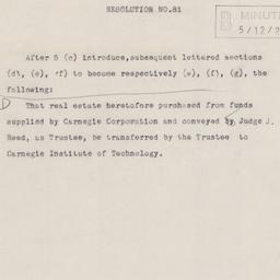 Board Meeting, 5/12/1921