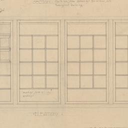 Ceiling light section, elev...