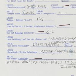 Western questionnaire, answ...