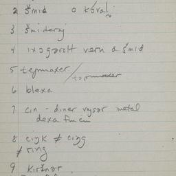 Eastern questionnaire, blue...