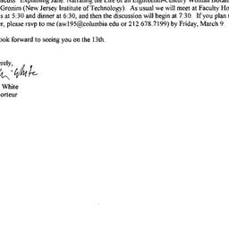 Announcements, 2001-03-13. ...