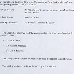 Committee on Trustee Meetings