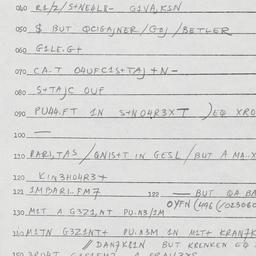 Eastern questionnaire, answ...