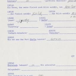 Western questionnaire, answ...
